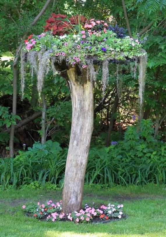 01-DIY-Tree-Stump-Garden