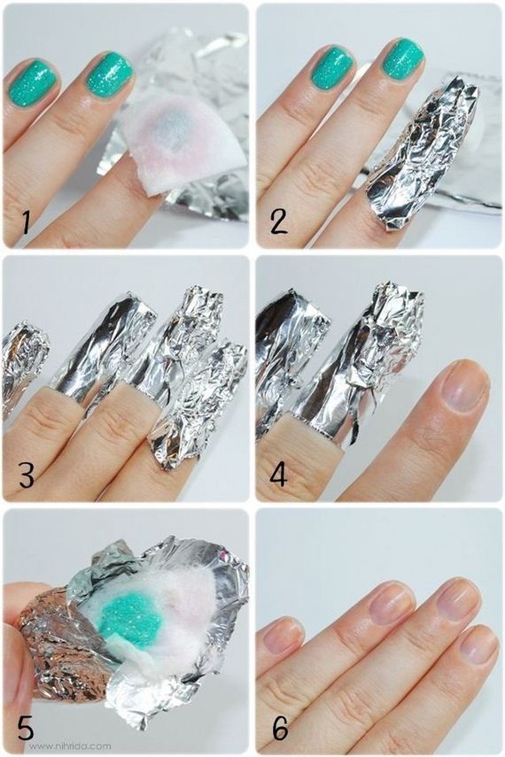 How do you remove nail polish stains?