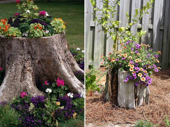 30-DIY-Tree-Stump-Garden
