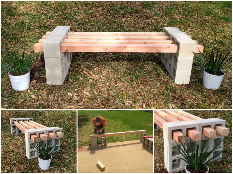 Cool DIY Cinder Block Bench