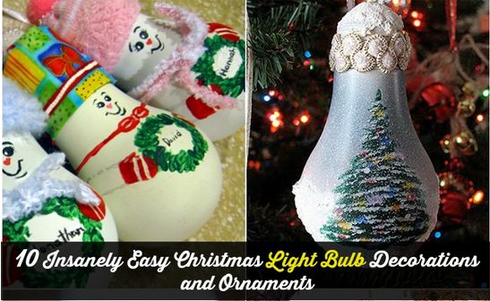 Easy Christmas Light Bulb Decorations