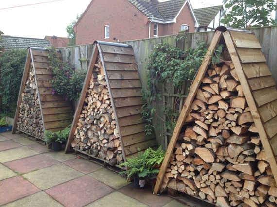 easy diy outdoor firewood racks