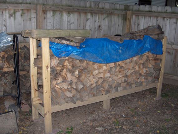 easy diy outdoor firewood racks