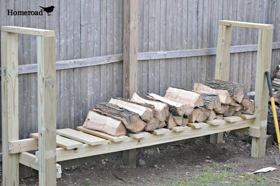 easy diy outdoor firewood racks