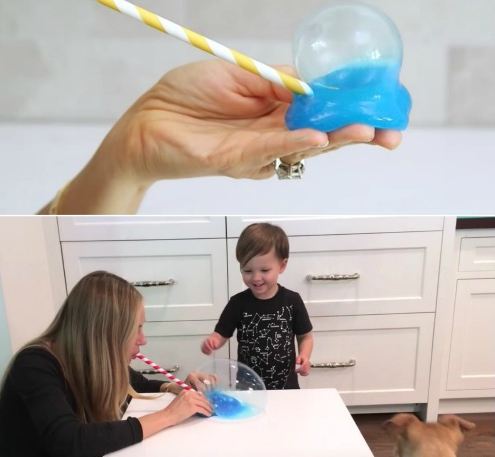 How to Blow Bubbles in Slime