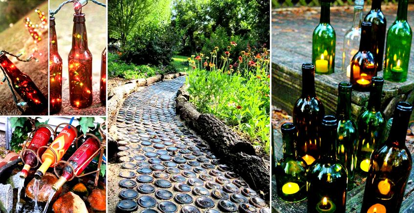 Amazing DIY Wine Bottle Outdoor Decorating Ideas