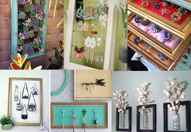 How to Reuse Old Picture Frames Into Home Decor
