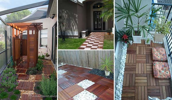 How to Decorate Outdoor Space with Wooden Tiles