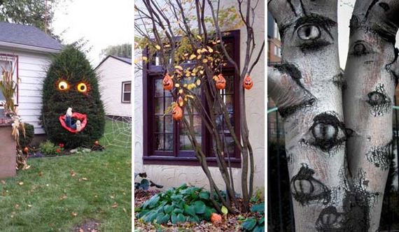 Creepy Halloween Outdoor Trees Ideas