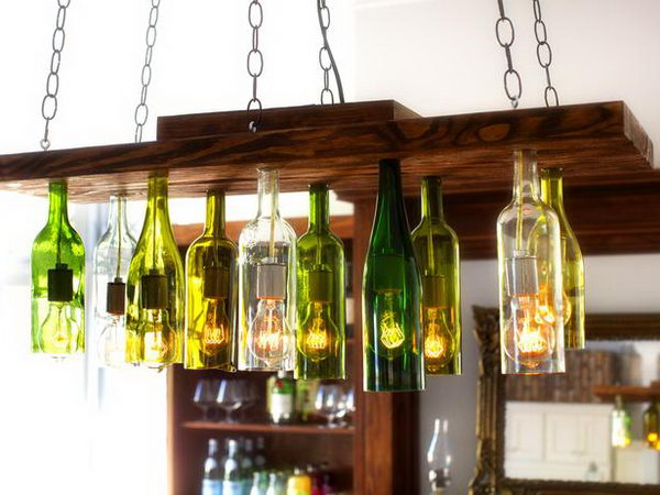 Awesome Wine Bottle Chandelier Ideas