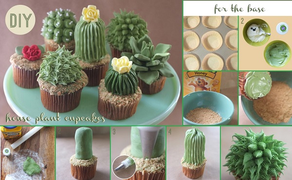 Awesome DIY House Plant Cupcakes