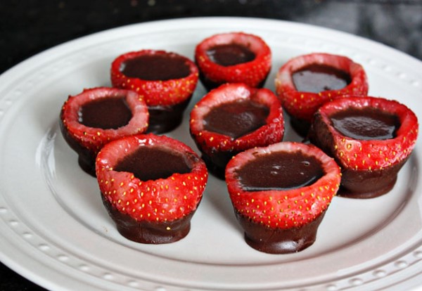 Chocolate Strawberry Shots