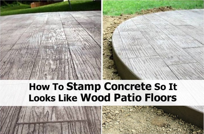 DIY Stamped Concrete Wood