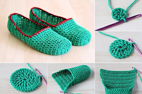 DIY Easy and Simple Crochet Slippers