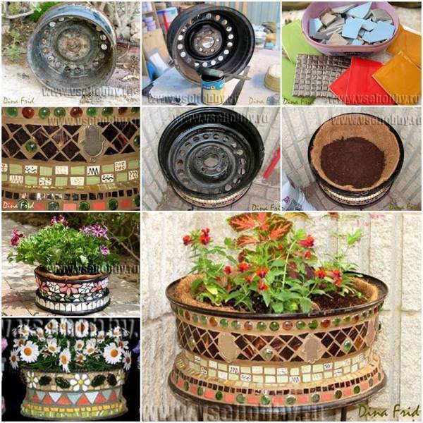 Make a Flower Pot Using A Rim