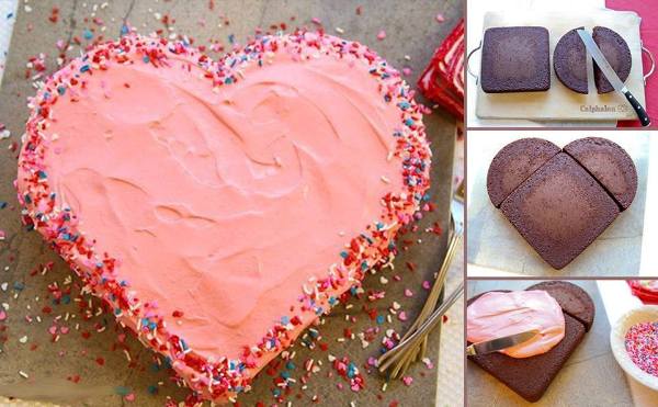 Valentine’s Day Heart-Shaped Cake
