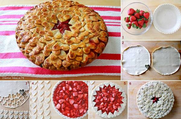 Amazing Strawberry Heart Pie Recipe