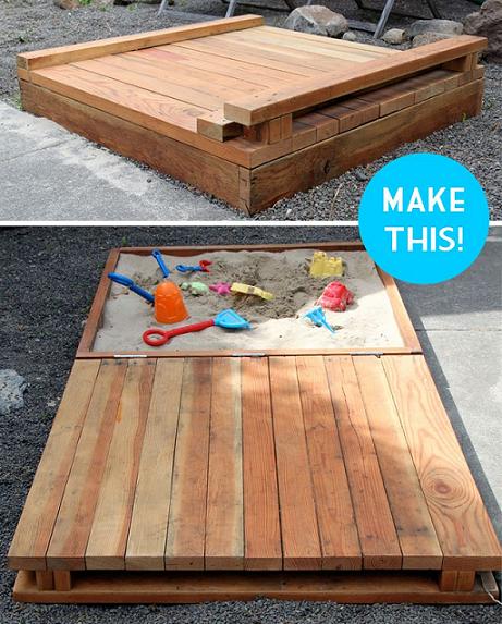 Awesome DIY Covered Sandbox