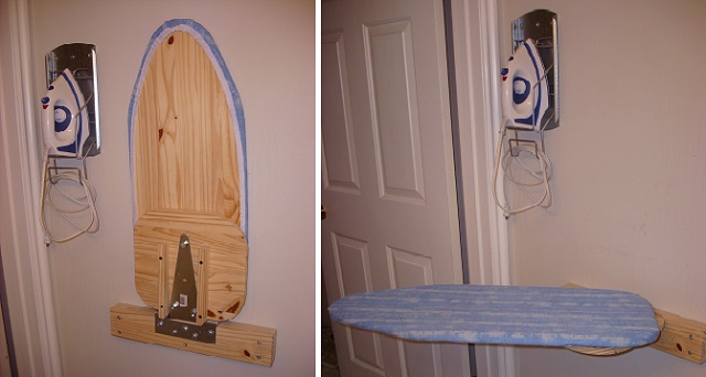 DIY Wall Mounted Ironing Board