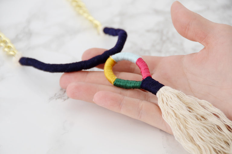 Unique DIY Colorful Tassel Necklace