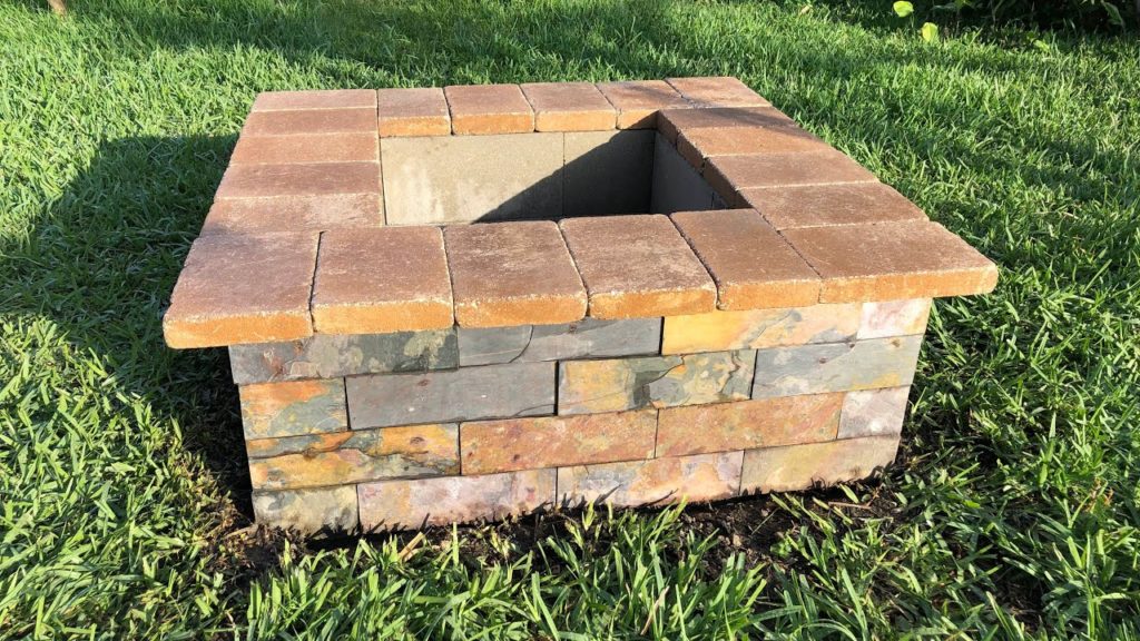 Build A Fire Pit With Concrete Blocks, Square Stone Fire Pit Designs