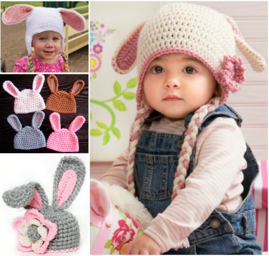 8 Amazing Patterns for Crochet Floppy Bunny hats