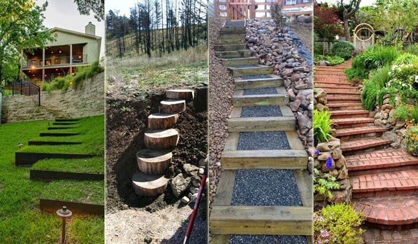 20+ Awesome DIY Ideas To Make Garden Stairs and Steps