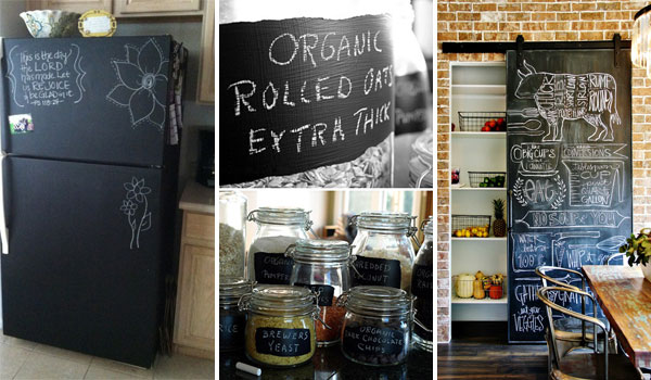 20+ Awesome Ways To Use Chalkboard Paint On A Kitchen